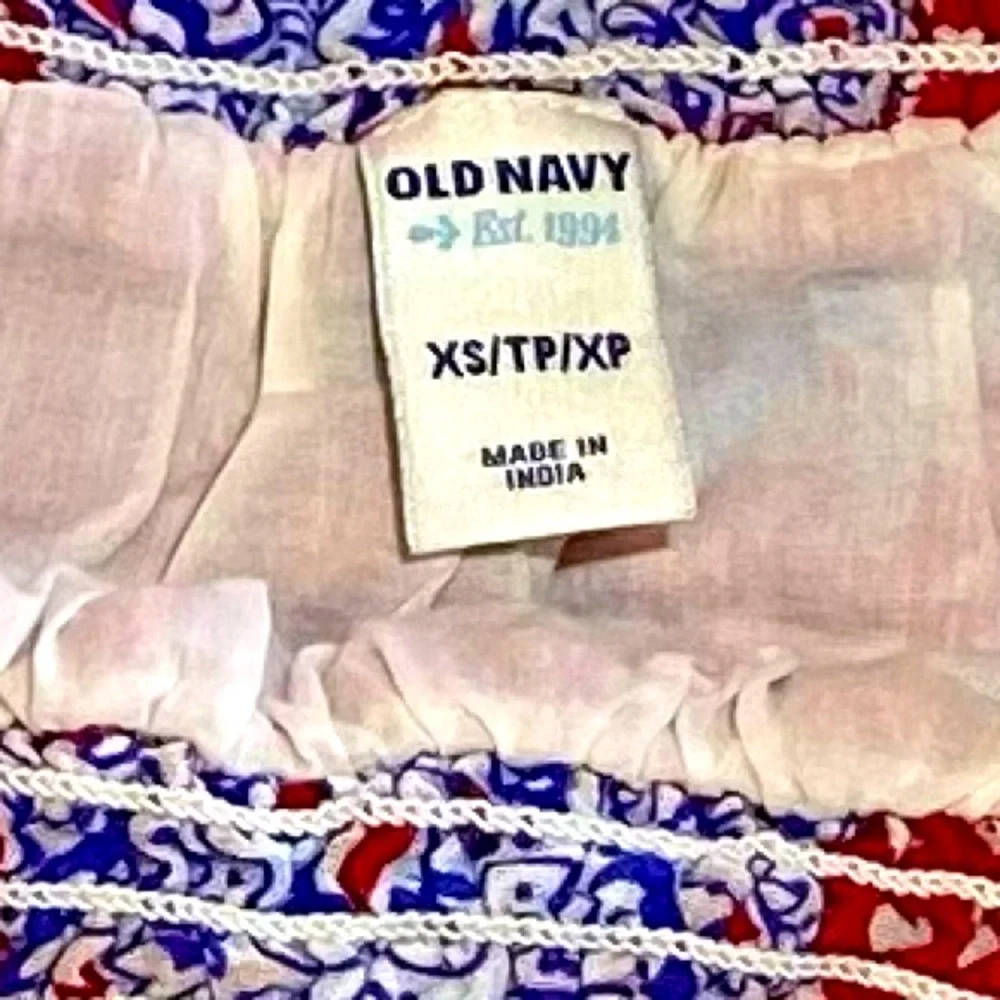 Old Navy Girls Red, White, & Blue Mandala Design Skirt Size XS